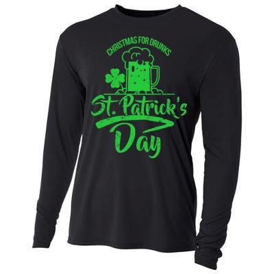 Christmas For Drunks St. Patrick's Day Cooling Performance Long Sleeve Crew