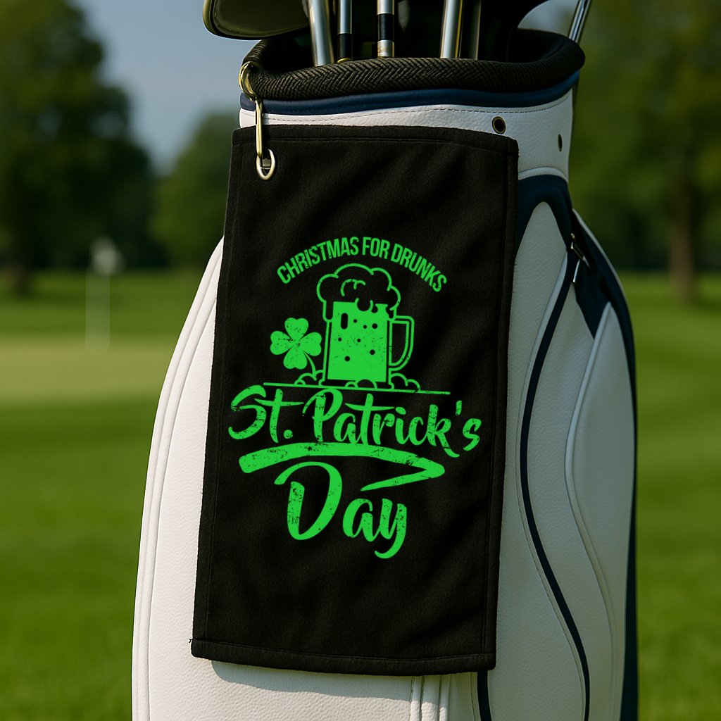 Christmas For Drunks St. Patrick's Day Golf Towel
