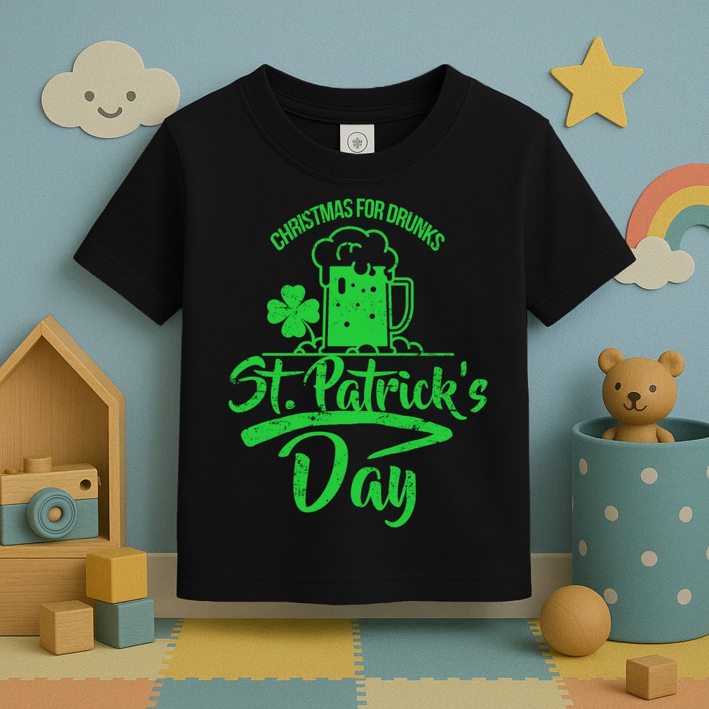 Christmas For Drunks St. Patrick's Day Toddler T-Shirt