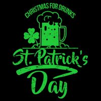 Christmas For Drunks St. Patrick's Day Cropped Pullover Crew