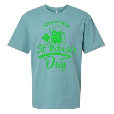 Christmas For Drunks St. Patrick's Day Sueded Cloud Jersey T-Shirt