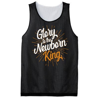 Christmas Glory To The Newborn King Mesh Reversible Basketball Jersey Tank