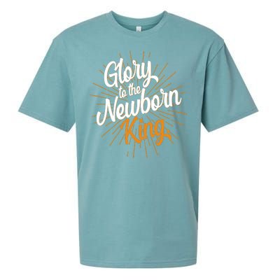 Christmas Glory To The Newborn King Sueded Cloud Jersey T-Shirt