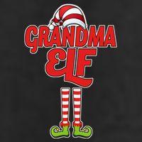 Christmas Grandma Elf 7 Panel Mesh Trucker Snapback Hat