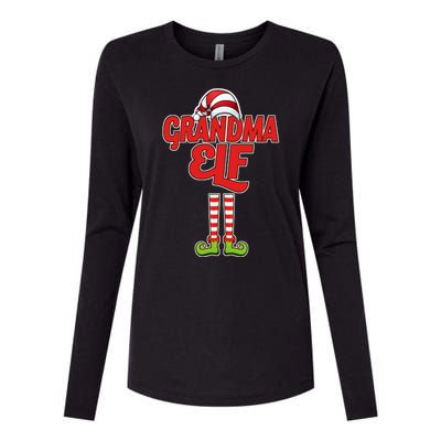 Christmas Grandma Elf Womens Cotton Relaxed Long Sleeve T-Shirt