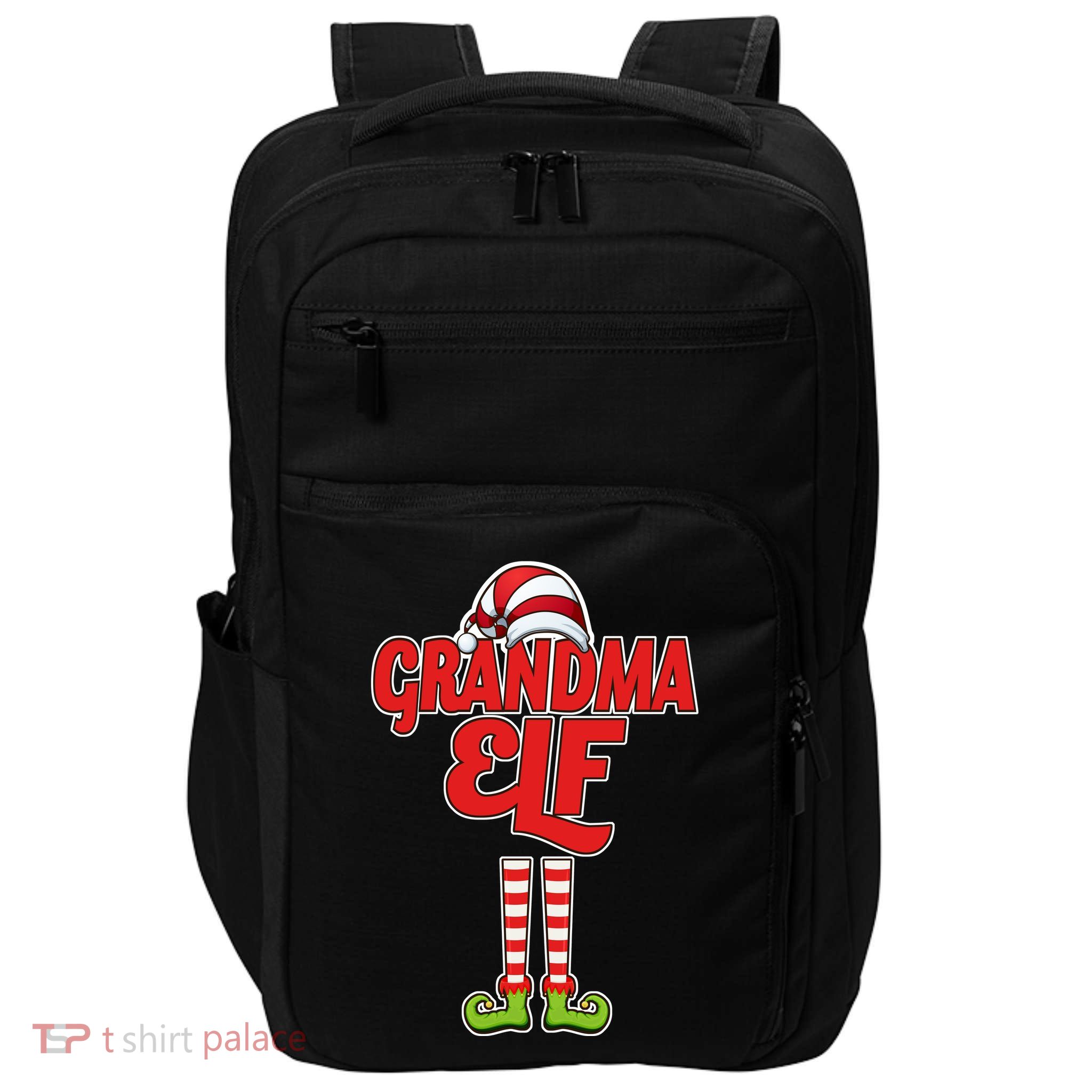 Christmas Grandma Elf Impact Tech Backpack