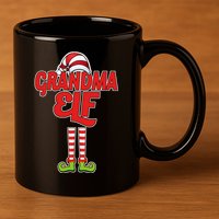 Christmas Grandma Elf 11oz C Handle Ceramic Mug