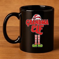 Christmas Grandma Elf 11oz C Handle Ceramic Mug