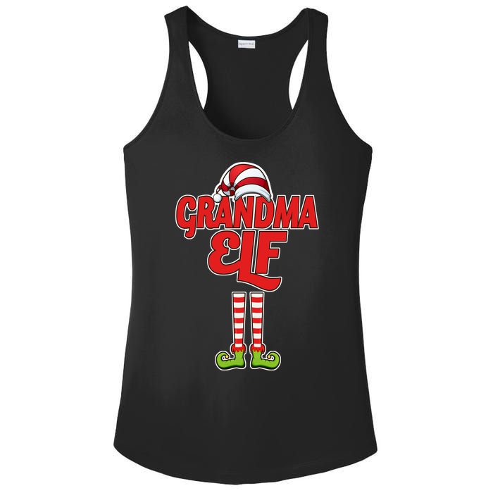 Christmas Grandma Elf Ladies PosiCharge Competitor Racerback Tank