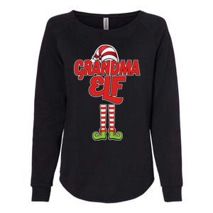 Christmas Grandma Elf Womens California Wash Sweatshirt