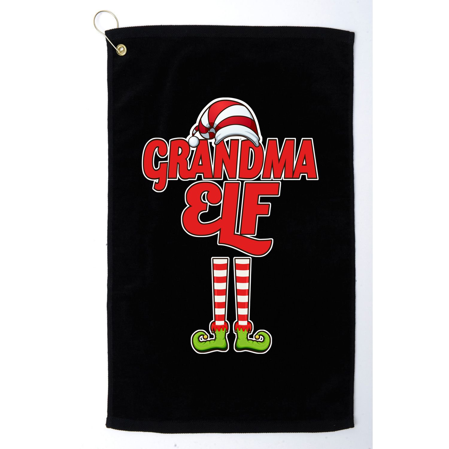 Christmas Grandma Elf Golf Towel