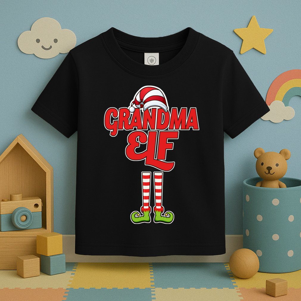 Christmas Grandma Elf Toddler T-Shirt