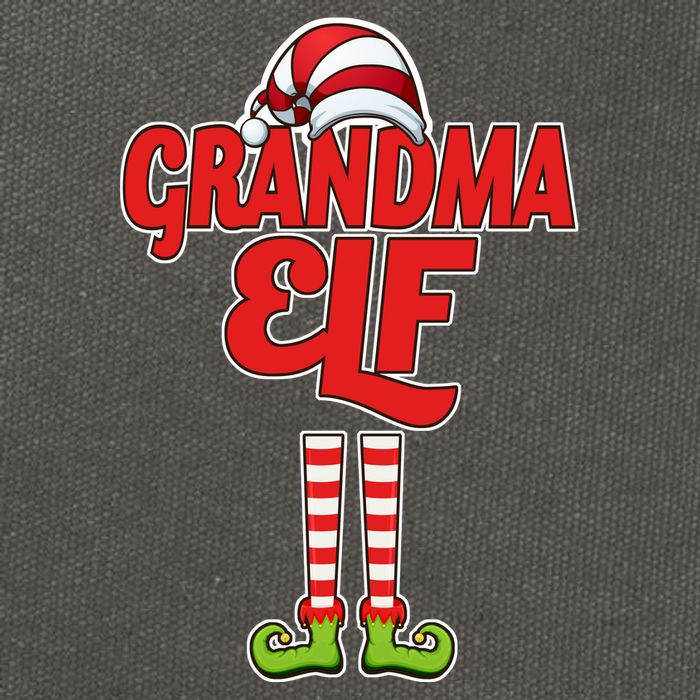 Christmas Grandma Elf Cotton Canvas Backpack