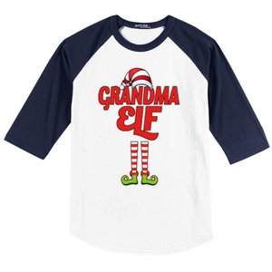 Christmas Grandma Elf Baseball Sleeve Shirt