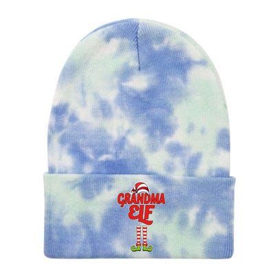 Christmas Grandma Elf Tie Dye 12in Knit Beanie