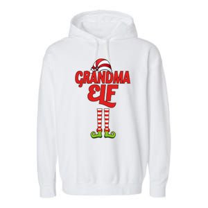 Christmas Grandma Elf Garment-Dyed Fleece Hoodie