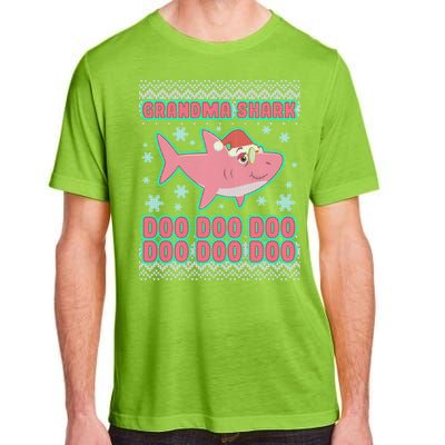 Christmas Grandma Shark Doo Doo Doo Adult ChromaSoft Performance T-Shirt