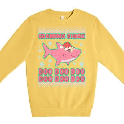 Christmas Grandma Shark Doo Doo Doo Premium Crewneck Sweatshirt