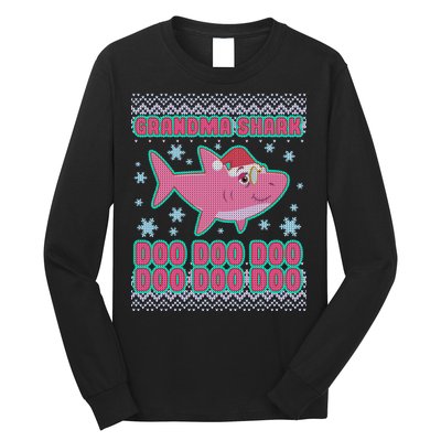 Christmas Grandma Shark Doo Doo Doo Long Sleeve Shirt