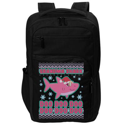 Christmas Grandma Shark Doo Doo Doo Impact Tech Backpack