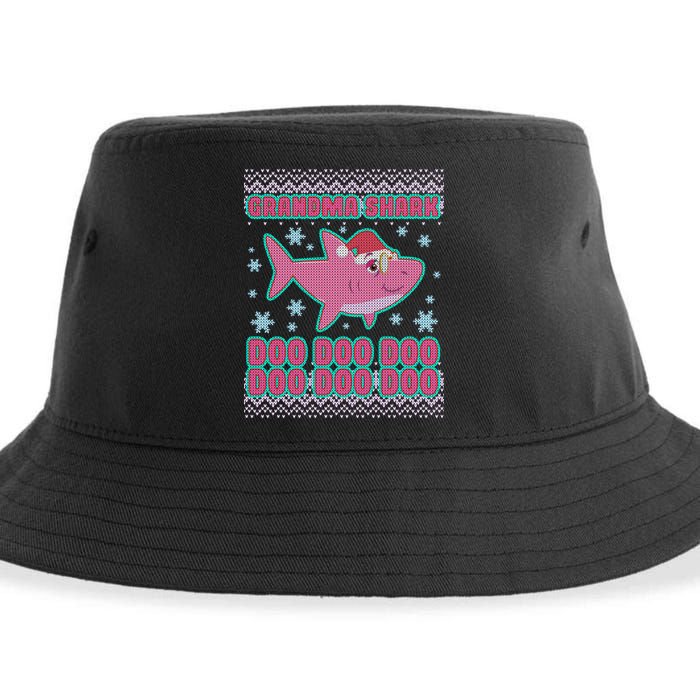 Christmas Grandma Shark Doo Doo Doo Sustainable Bucket Hat
