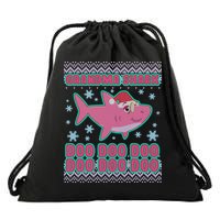 Christmas Grandma Shark Doo Doo Doo Drawstring Bag