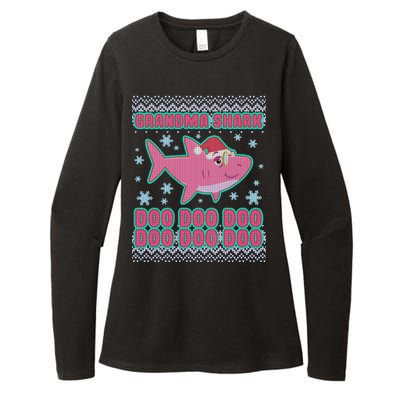 Christmas Grandma Shark Doo Doo Doo Womens CVC Long Sleeve Shirt