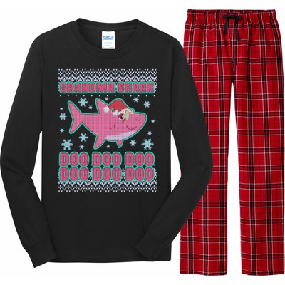 Christmas Grandma Shark Doo Doo Doo Long Sleeve Pajama Set