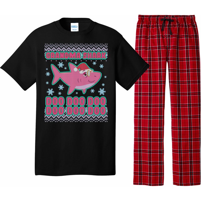 Christmas Grandma Shark Doo Doo Doo Pajama Set