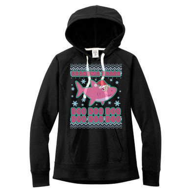 Christmas Grandma Shark Doo Doo Doo Women's Fleece Hoodie