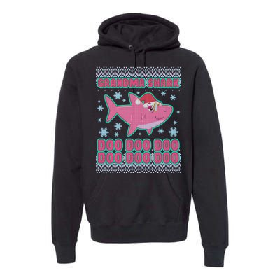 Christmas Grandma Shark Doo Doo Doo Premium Hoodie