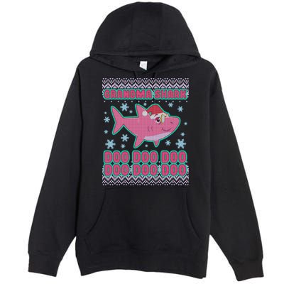 Christmas Grandma Shark Doo Doo Doo Premium Pullover Hoodie