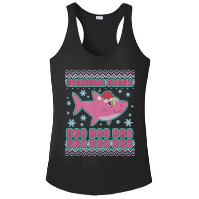 Christmas Grandma Shark Doo Doo Doo Ladies PosiCharge Competitor Racerback Tank