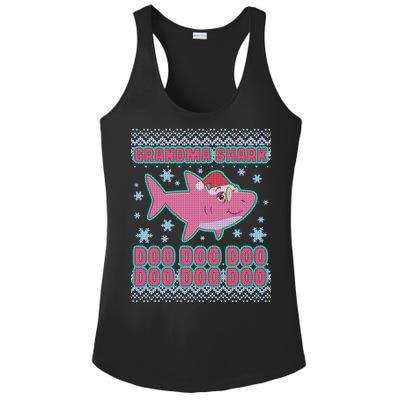 Christmas Grandma Shark Doo Doo Doo Ladies PosiCharge Competitor Racerback Tank