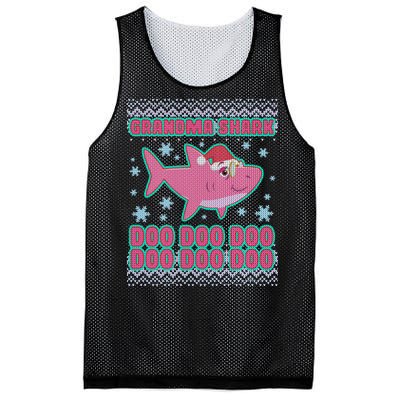 Christmas Grandma Shark Doo Doo Doo Mesh Reversible Basketball Jersey Tank