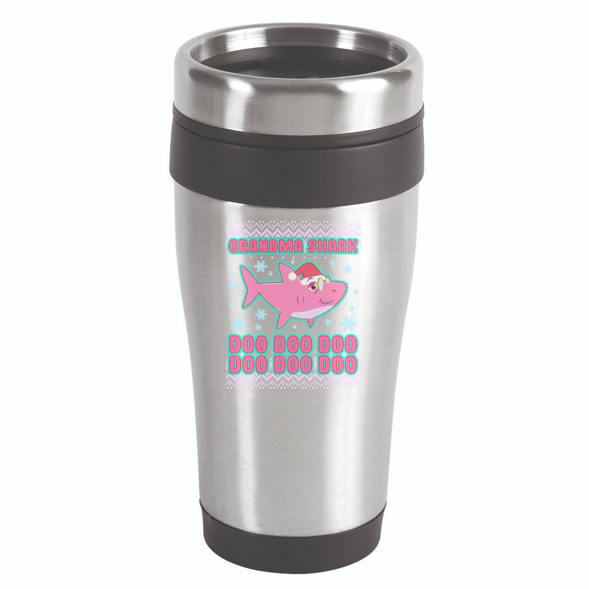 Christmas Grandma Shark Doo Doo Doo 16oz Travel Tumbler