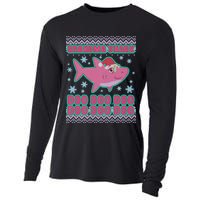 Christmas Grandma Shark Doo Doo Doo Cooling Performance Long Sleeve Crew