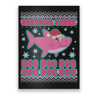 Christmas Grandma Shark Doo Doo Doo Poster