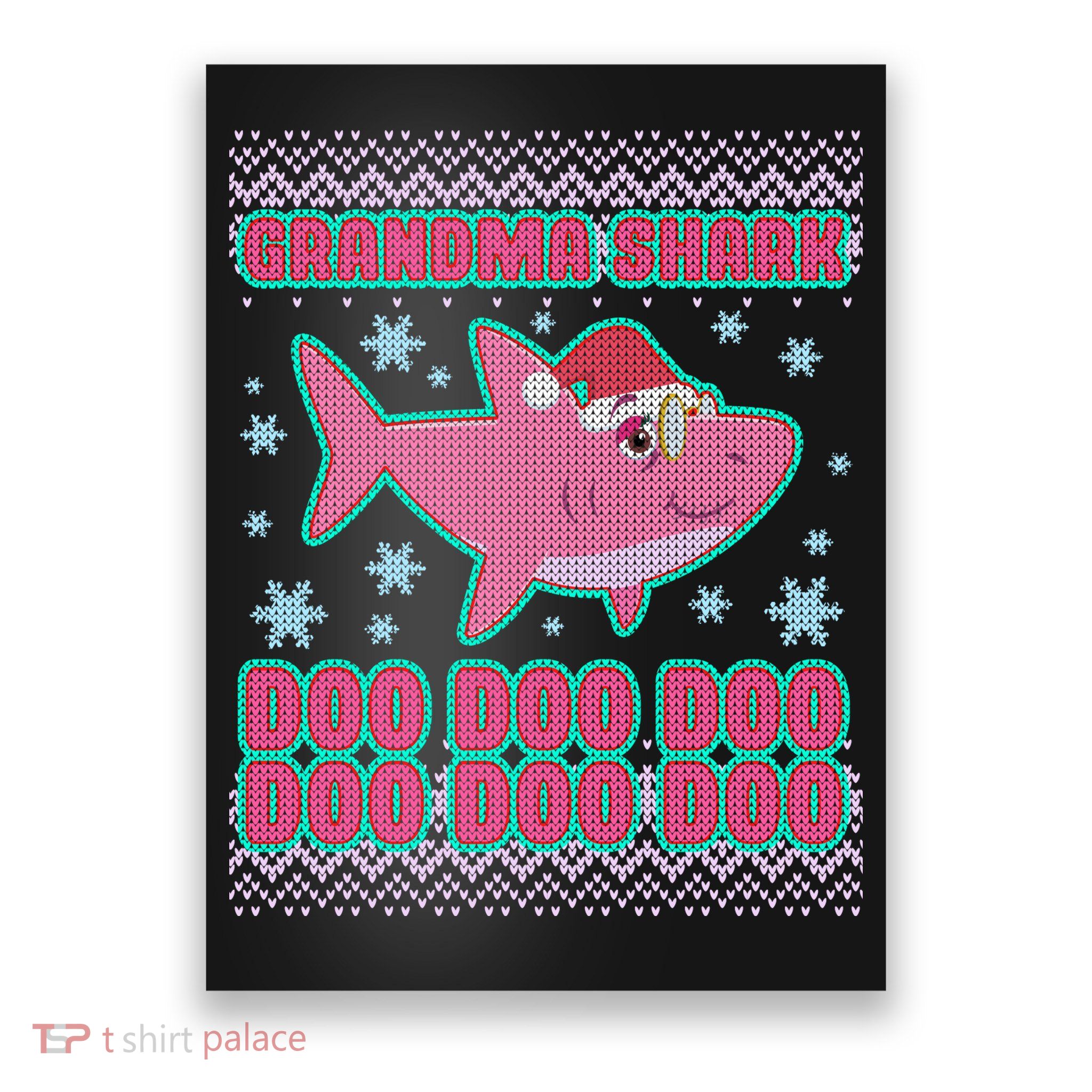 Christmas Grandma Shark Doo Doo Doo Poster