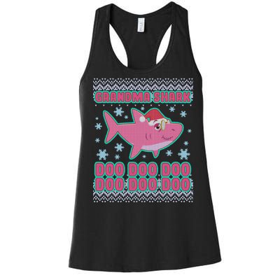 Christmas Grandma Shark Doo Doo Doo Women's Racerback Tank