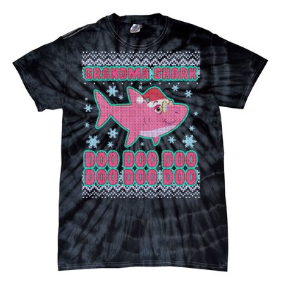 Christmas Grandma Shark Doo Doo Doo Tie-Dye T-Shirt