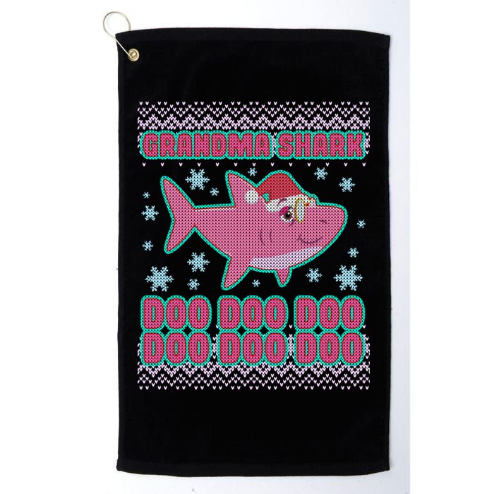 Christmas Grandma Shark Doo Doo Doo Golf Towel