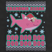 Christmas Grandma Shark Doo Doo Doo Golf Towel