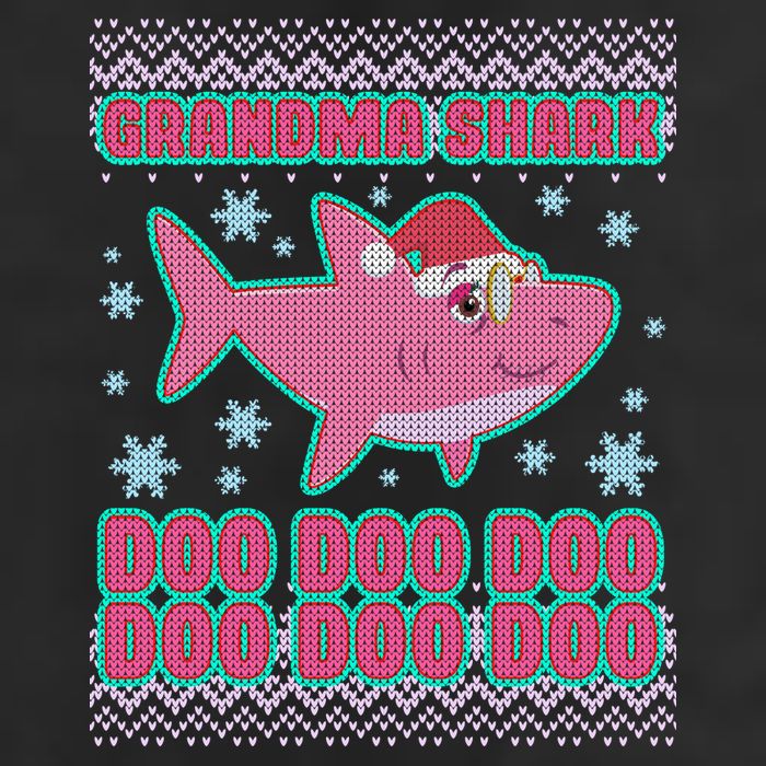 Christmas Grandma Shark Doo Doo Doo Golf Towel