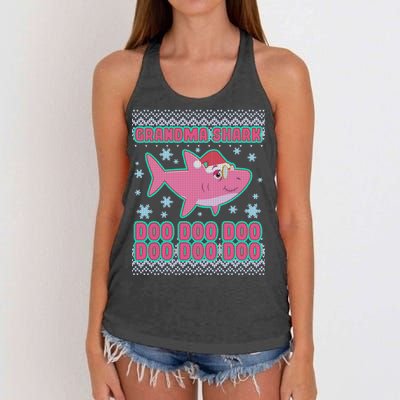 Christmas Grandma Shark Doo Doo Doo Women's Knotted Racerback Tank