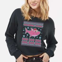Christmas Grandma Shark Doo Doo Doo Cropped Pullover Crew
