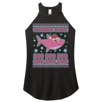 Christmas Grandma Shark Doo Doo Doo Women's Perfect Tri Rocker Tank