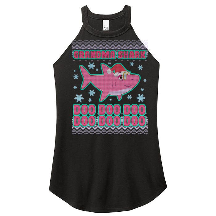 Christmas Grandma Shark Doo Doo Doo Women's Perfect Tri Rocker Tank