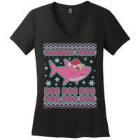 Christmas Grandma Shark Doo Doo Doo Women's V-Neck T-Shirt