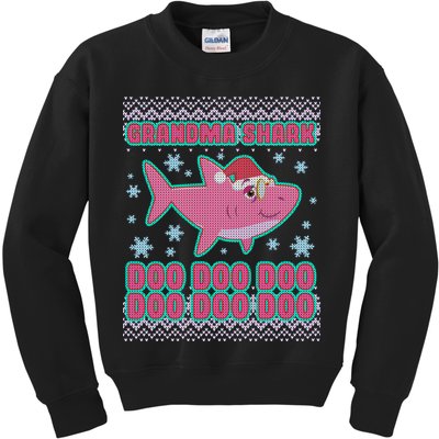 Christmas Grandma Shark Doo Doo Doo Kids Sweatshirt